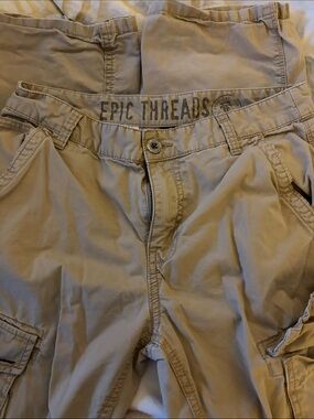 Epic Threads Beige Cargo Pants with Side Pockets